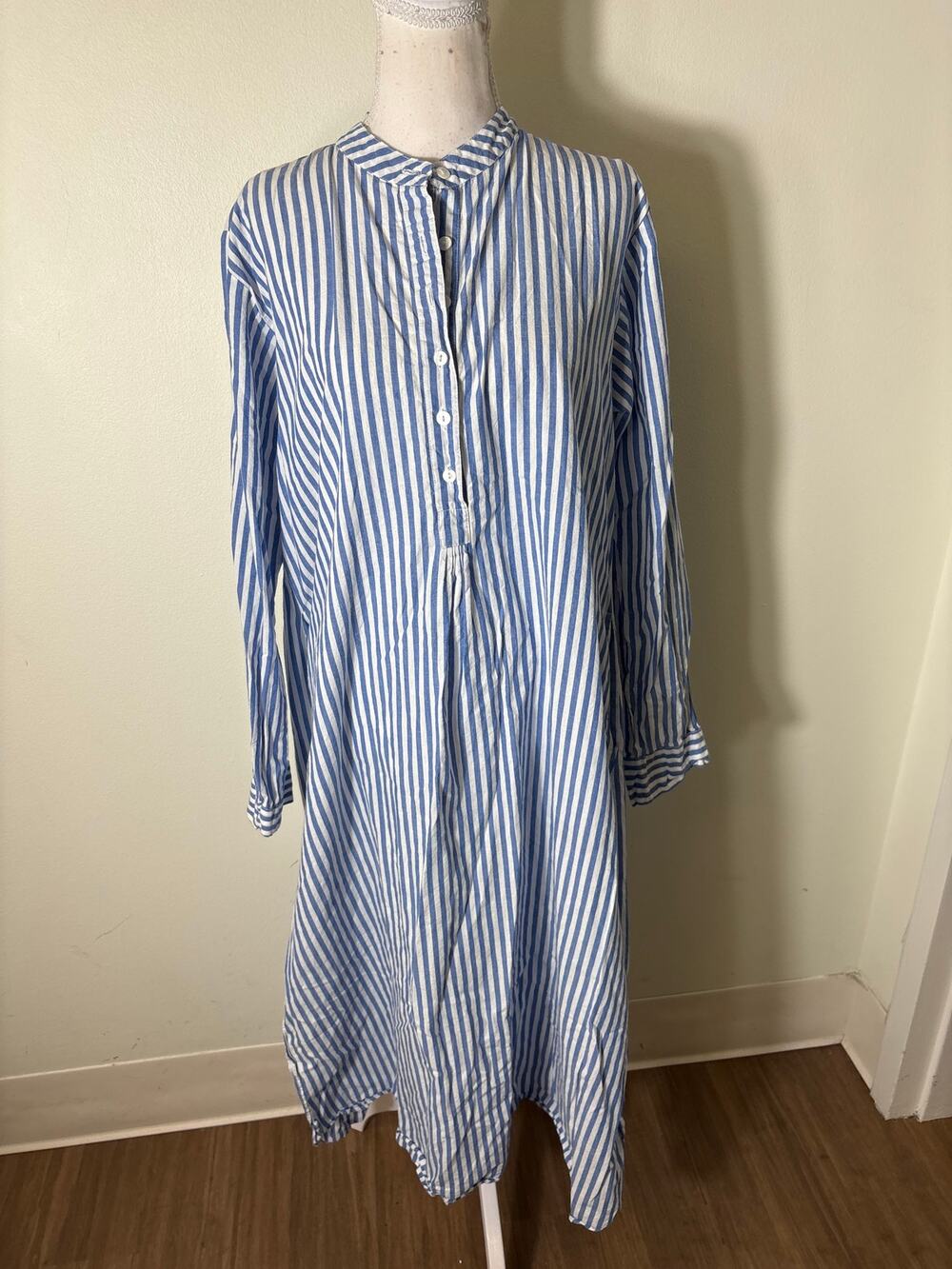 Millie Blue and White Stripe Coverup Sz XL